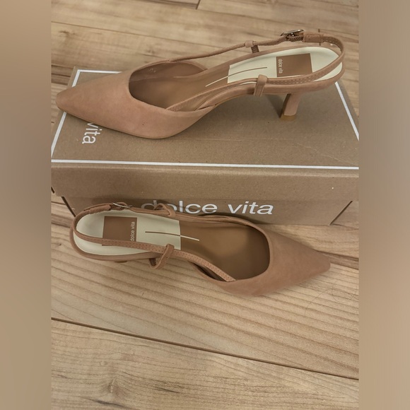 Dolce Vita Odela sling back heel toffee suede sz 7 - Picture 4 of 4